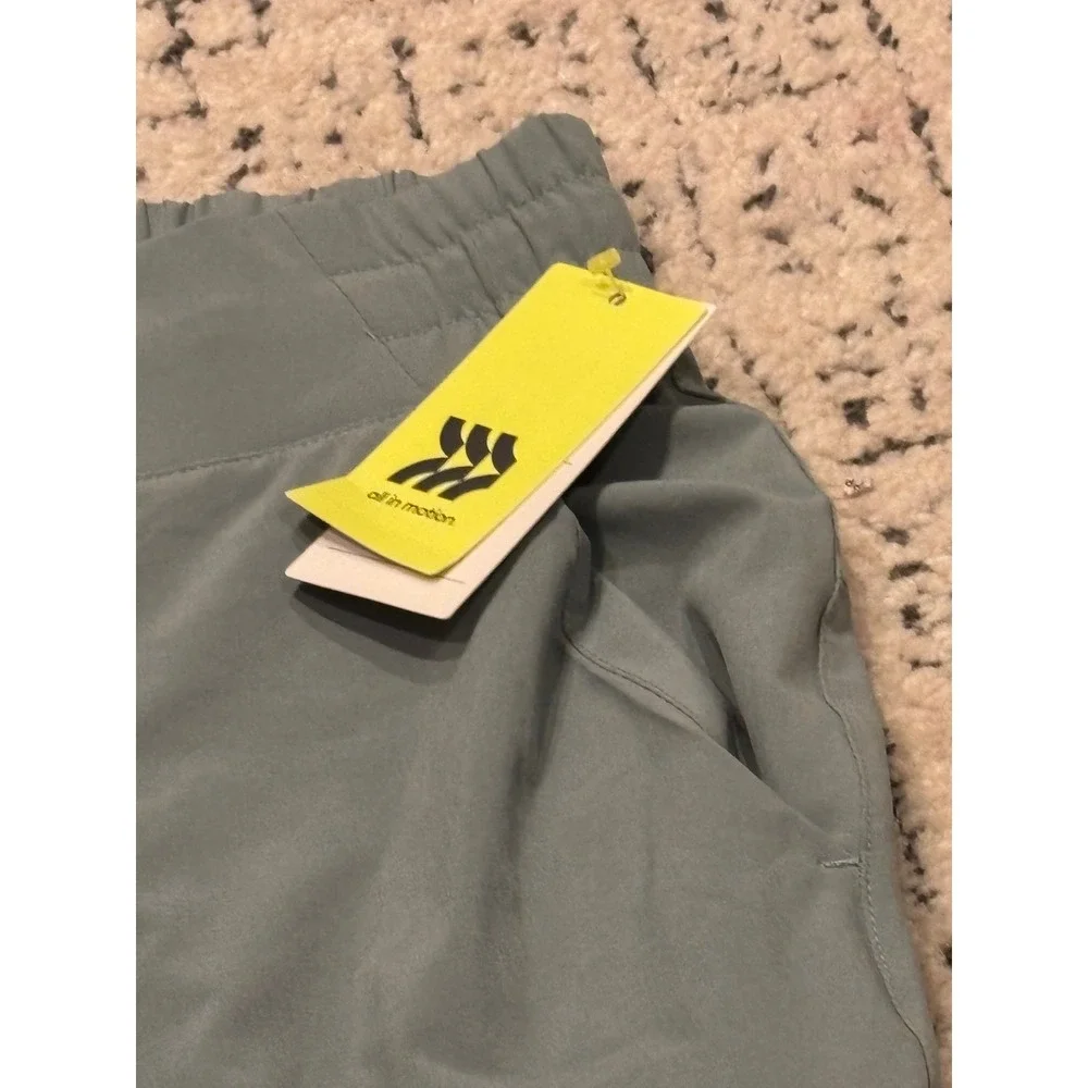 All In‎ Motion women's Stretch Woven Cargo Pants Olive Green Joggers XL New